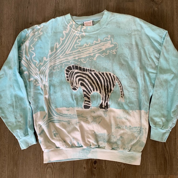 The Clothes Lion Sweaters The Clothes Lion Batik Zebra Artisan Made